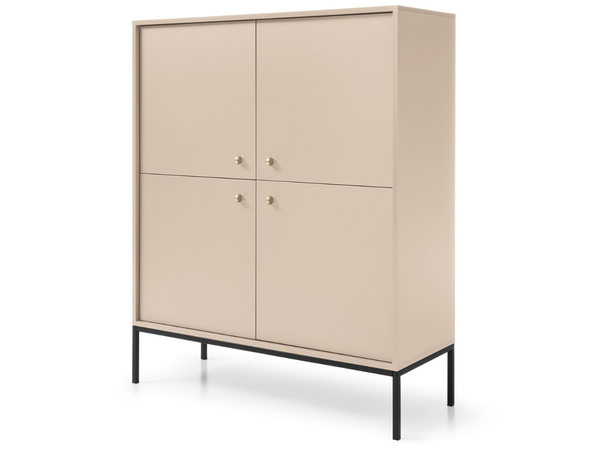 Türkommode mit Schwarz Metallbeinen Amor Beige