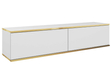 TV-Lowboard Hänge mit Türen 135 cm Diolo Weiß mit glatter Front