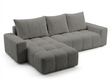 Ecksofa L-Form mit Schlaffunktion und Bettkasten Bresso Dunkelgrau