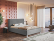 Polsterbett mit Bettkasten und Lattenrost 160x200 Toscania Grau