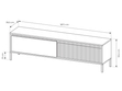 TV-Lowboard mit Türen 187 cm Sorano Beige