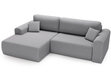 Ecksofa mit Schlaffunktion und Bettkasten Belvio links Hellgrau