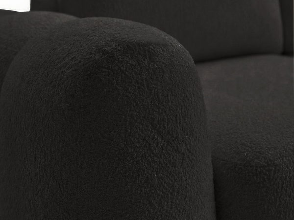 Ecksofa L-Form mit Schlaffunktion und Bettkasten Avelin Links Schwarz