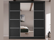 Schiebetürenschrank mit Spiegel 200 cm Vello Schwarz