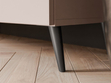 TV-Lowboard mit Türen und LED-Beleuchtung auf Schwarzen Metallbeinen 200 cm Noaé Kaschmir