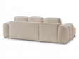 Ecksofa L-Form mit Schlaffunktion und Bettkasten Avelin Links Beige