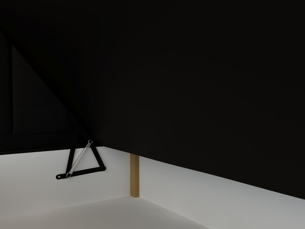 Boxspringbett mit Bettkasten 140x200 Cloud Schwarz