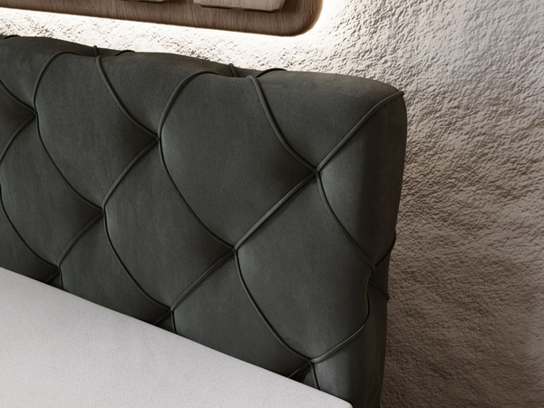 Boxspringbett mit Bettkasten 200x200 Napoli Dunkelgrau
