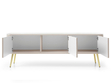TV-Lowboard mit Türen Viva Beige auf Golden Beinen