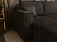Modernes Ecksofa mit Schlaffunktion und Stauraum Prato L Dunkelgrau