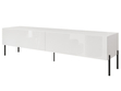 TV-Lowboard mit Türen auf Schwarzen Metallbeinen 175 cm mit LED-Beleuchtung Sorelle Weiß Hochglanz