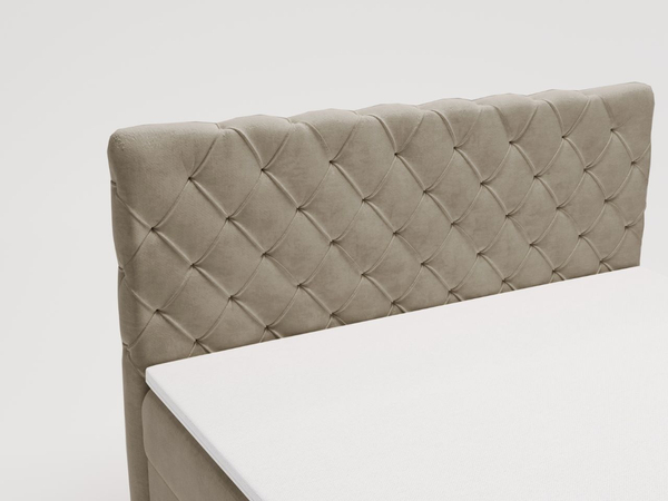 Boxspringbett mit Bettkasten 120x200 Lunaris Hellbraun