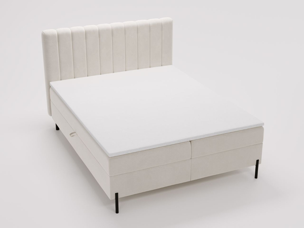 Boxspringbett mit Bettkasten 160x200 Primavera Creme
