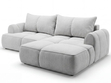 Ecksofa L-Form Rechts mit Schlaffunktion und Bettkasten Bonno Grau
