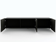 TV-Lowboard mit Türen 150 cm Kioto Schwarz matt