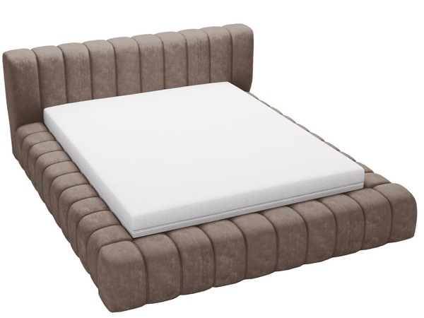 Polsterbett mit Bettkasten und Lattenrost 160x200 Italia Braun
