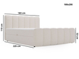 Boxspringbett mit Bettkasten 180x200 Bouclé-Stoff Cloud Schwarz