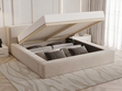 Polsterbett mit Bettkasten und Lattenrost 180x200 Mali Beige
