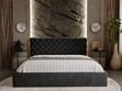 Polsterbett mit Bettkasten und Lattenrost 180x200 Apollo  Schwarz
