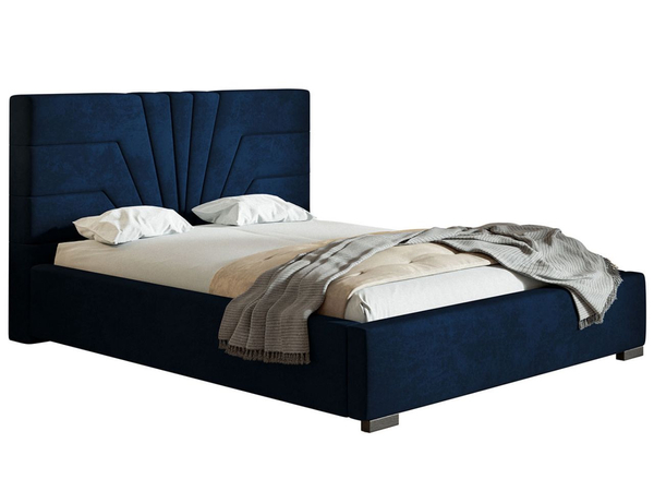 Polsterbett mit Bettkasten und Lattenrost 160x200 Tesis Dunkelblau