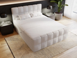 Boxspringbett mit Bettkasten 200x200 Bouclé-Stoff Alicante Grau