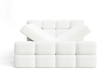 Boxspringbett mit Bettkasten 120x200 Rivon Creme