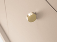 Couchtisch mit Stauraum und Schwarz Metallbeine Amor Beige