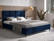 Polsterbett mit Lattenrost 140x200 Luxe Dunkelblau
