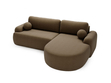 Ecksofa L-Form Rechts mit Schlaffunktion und Bettkasten Aurio Braun