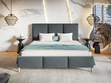Polsterbett mit Lattenrost 140x200 Trio Dunkelgrau