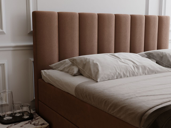 Boxspringbett mit Bettkasten 200x200 Mocca Braun