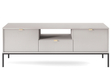 TV-Lowboard mit Schublade und Türen Amber Grau, Schwarz Frame