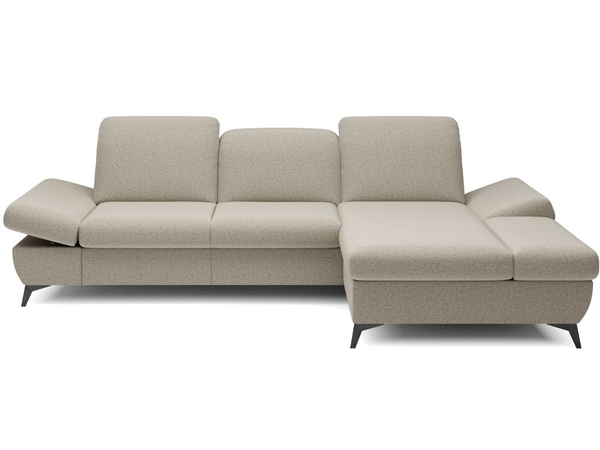 Ecksofa L-Form Rechts mit Schlaffunktion und Bettkasten Hannover Hellbraun