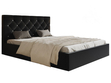 Polsterbett mit Bettkasten und Lattenrost 180x200 Selva Schwarz