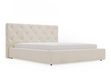 Polsterbett mit Bettkasten und Lattenrost 200x200 Milano Beige