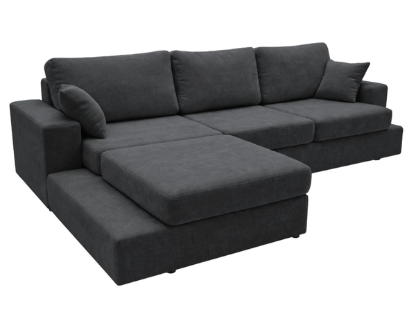 Ecksofa L-Form fürs Wohnzimmer Nesto Links Schwarz