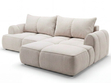 Ecksofa L-Form Rechts mit Schlaffunktion und Bettkasten Bonno Beige
