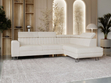 Ecksofa mit Schlaffunktion und Bettkasten Berona rechts Beige