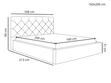 Polsterbett mit Bettkasten und Lattenrost 160x200 Selva Dunkelblau