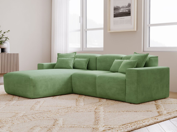Ecksofa L-Form Links Moderne Ecksofa Leni Grün