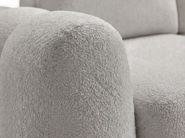 Ecksofa L-Form mit Schlaffunktion und Bettkasten Avelin Links Grau