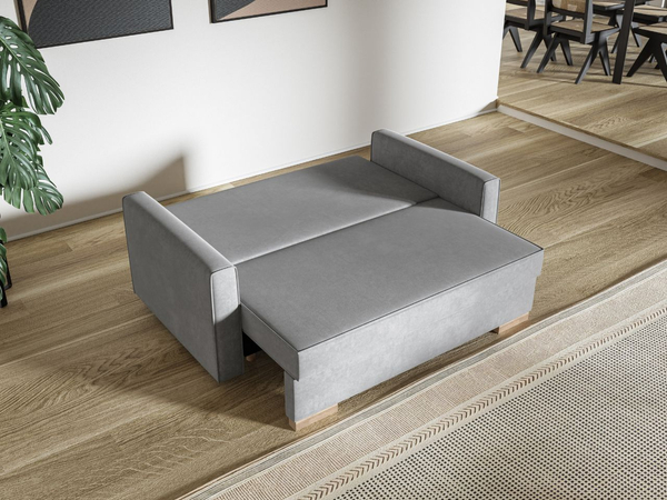 Schlafsofa mit Bettfunktion und Bettkasten Pori Dunkelblau
