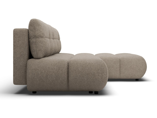 Ecksofa mit Schlaffunktion und Bettkasten Rechts Milet Grau