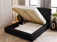 Polsterbett mit Bettkasten und Lattenrost 180x200 Barbados Schwarz