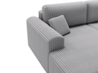 Ecksofa mit Schlaffunktion und Bettkasten Belvio links Hellgrau