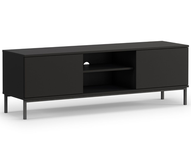 TV-Lowboard mit Türen 150 cm Soroko Schwarz
