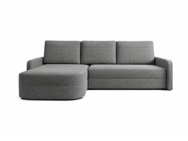 Ecksofa L-Form mit Schlaffunktion und Bettkasten Arvento Grau