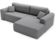 Ecksofa mit Schlaffunktion und Bettkasten Belvio rechts Dunkelgrau