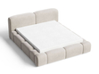 Polsterbett mit Bettkasten und Lattenrost 140x200 Aubi Beige