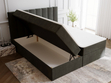 Boxspringbett mit Bettkasten 160x200 Mocca Dunkelgrau